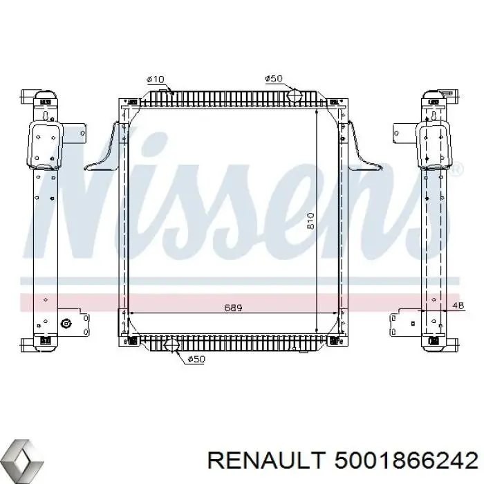 5001866242 Renault (RVI) Радіатор охолодження двигуна