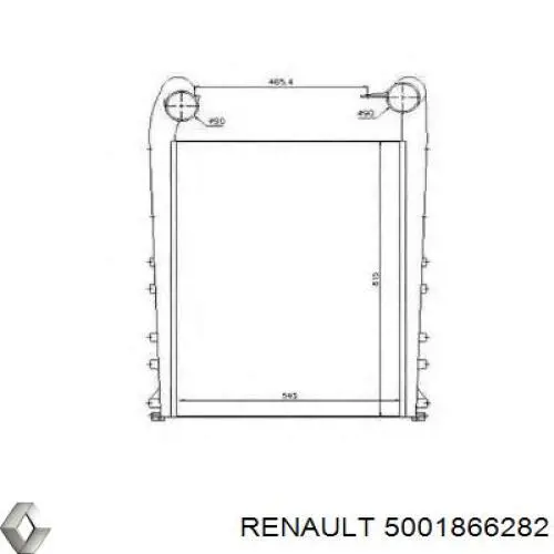 5001866282 Renault (RVI) Охолоджувач наддувочного повітря