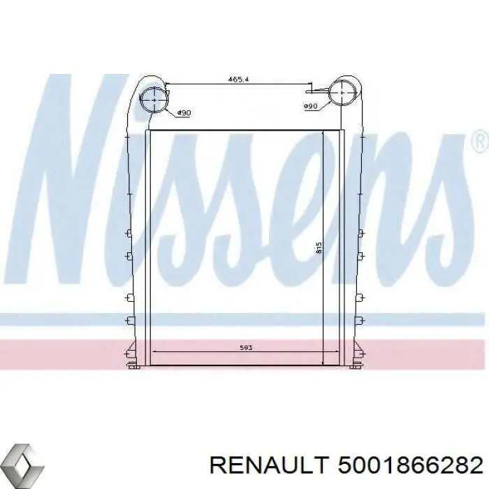 Радіатор інтеркулера Renault (RVI) 5010619295
