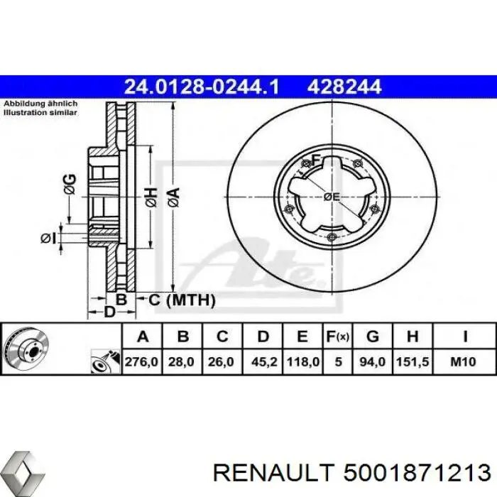 Купити 5001871213 Renault (RVI) Ротор гальмівний