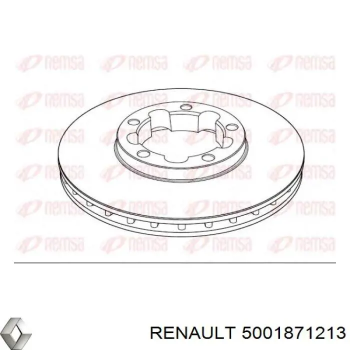 5001871213 Renault (RVI) Гальмо дискове переднє