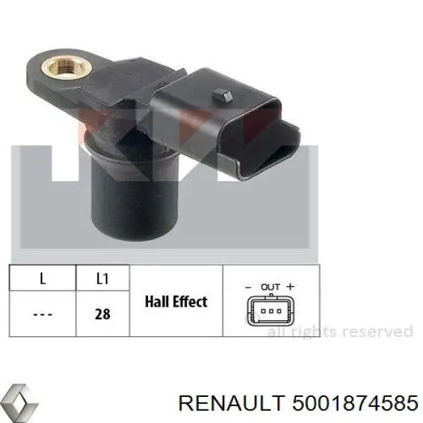 5001874585 Renault (RVI) прокладка датчика положення коленвала