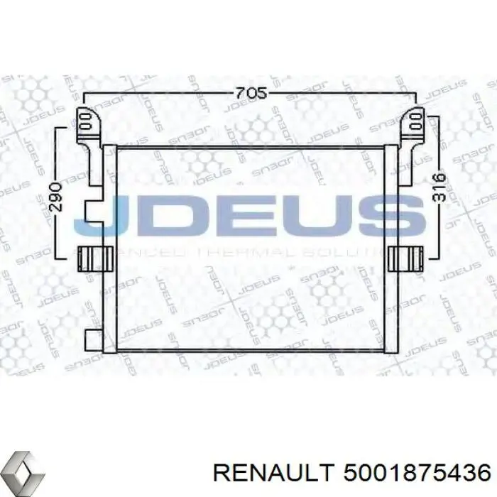 Купити 5001875436 Renault (RVI) Радіатор системи охолодження кондиціонера
