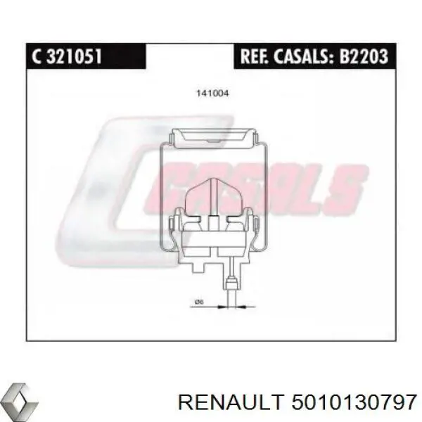 Пневмоподушка кабіни Renault (RVI) 5010130797 ціна, від 25.60 USD
