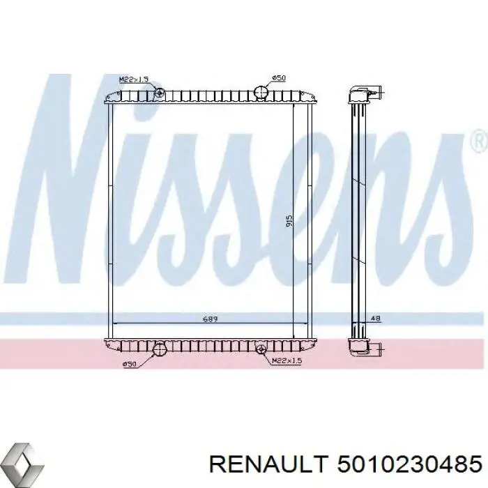 Купити 5010230485 Renault (RVI) Радіатор двигуна