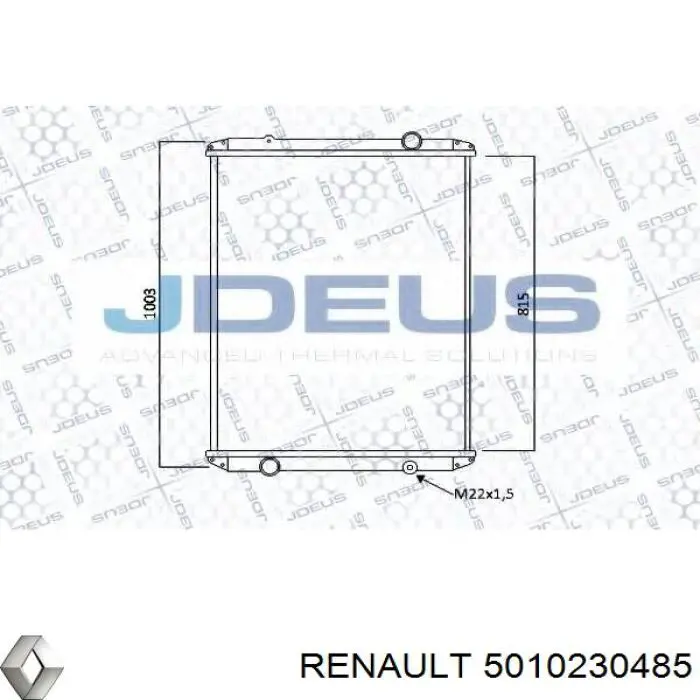 Радіатор основний Renault (RVI) 5010230485 ціна, від 341.41 USD
