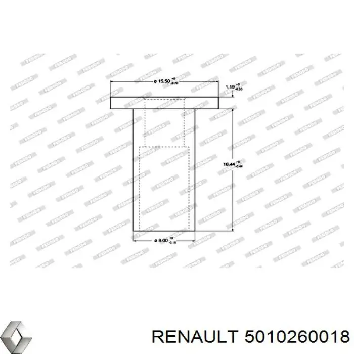 5010260018 Renault (RVI) ремкомплект задніх гальм