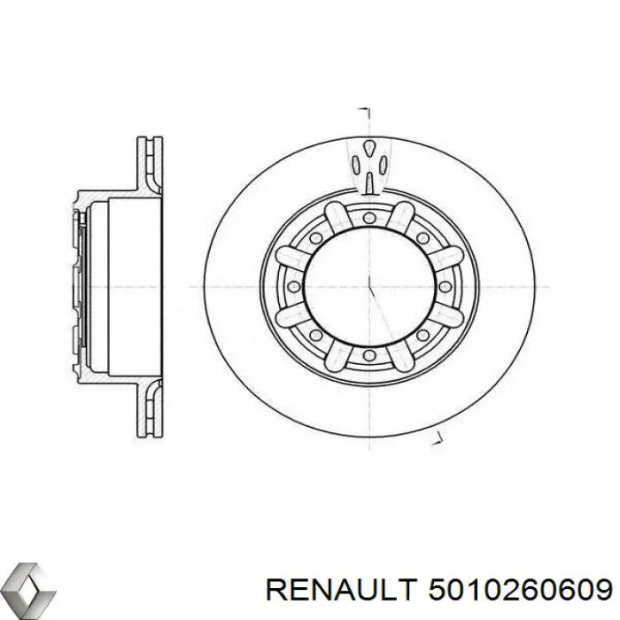Задні дискові гальма Renault (RVI) 5010260609 ціна, від 47.63 USD