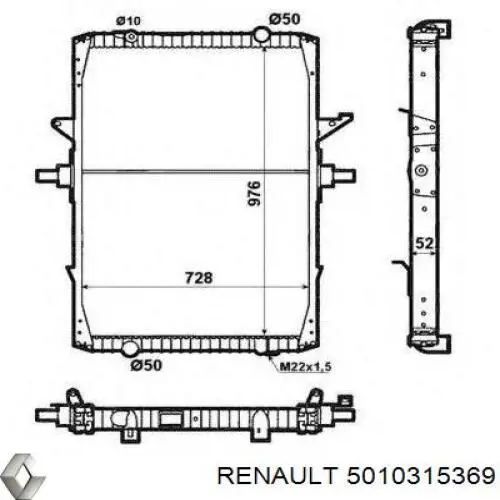 Радіатор 5010315369 Renault (RVI)
