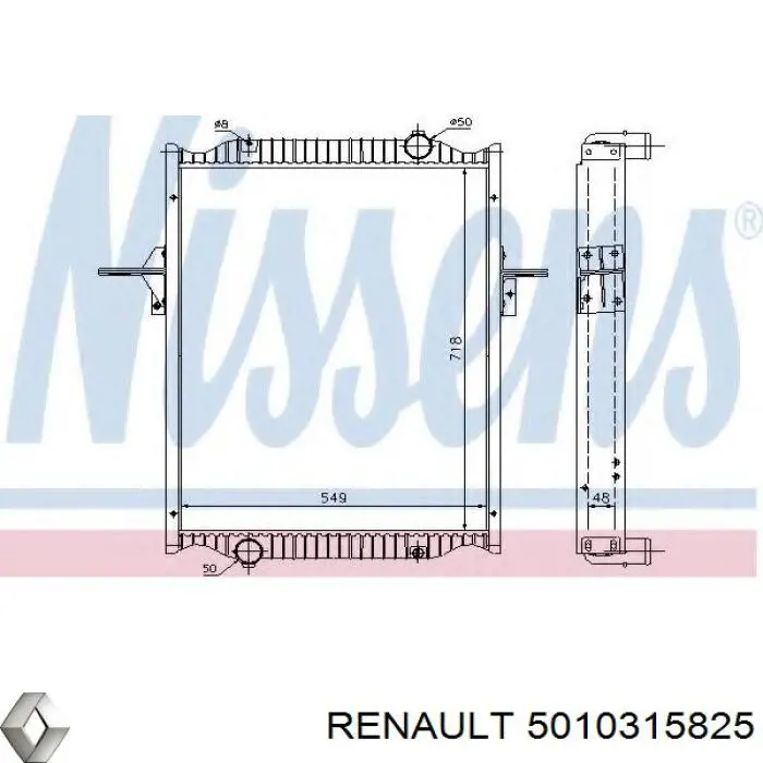 Купити 5010315825 Renault (RVI) Радіатор двигуна