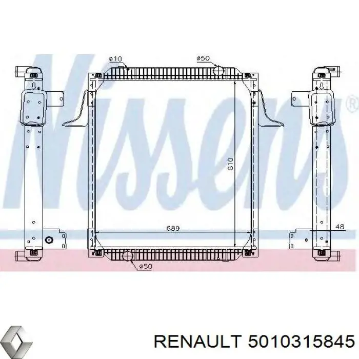 Купити 5010315845 Renault (RVI) Радіатор двигуна