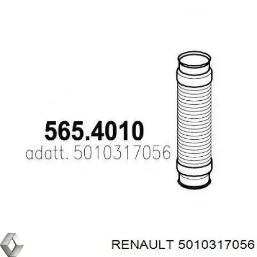 Гофра 5010317056 Renault (RVI)
