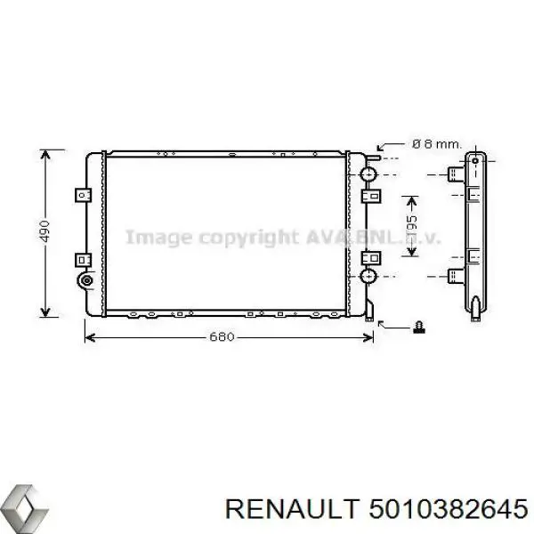 Радіатор 5010382645 Renault (RVI)