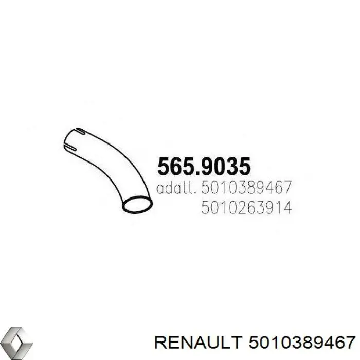 Купити 5010389467 Renault (RVI) Вихлоп