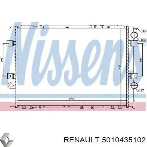 5010435102 Renault (RVI) Радіатор охолодження двигуна