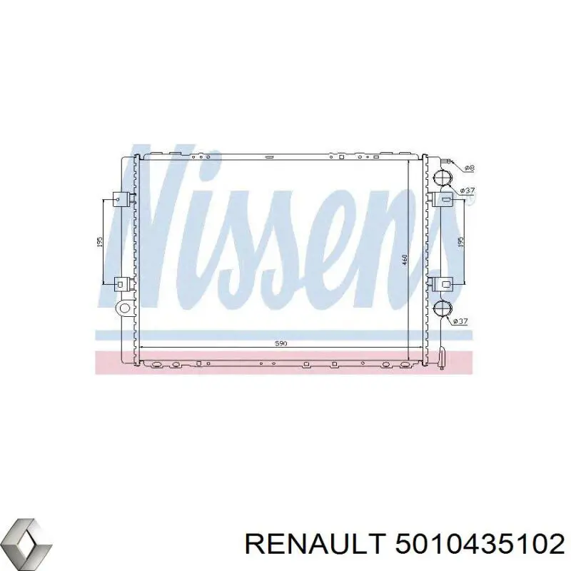 Радіатор основний Renault (RVI) 5010435102 ціна, від 108.33 USD