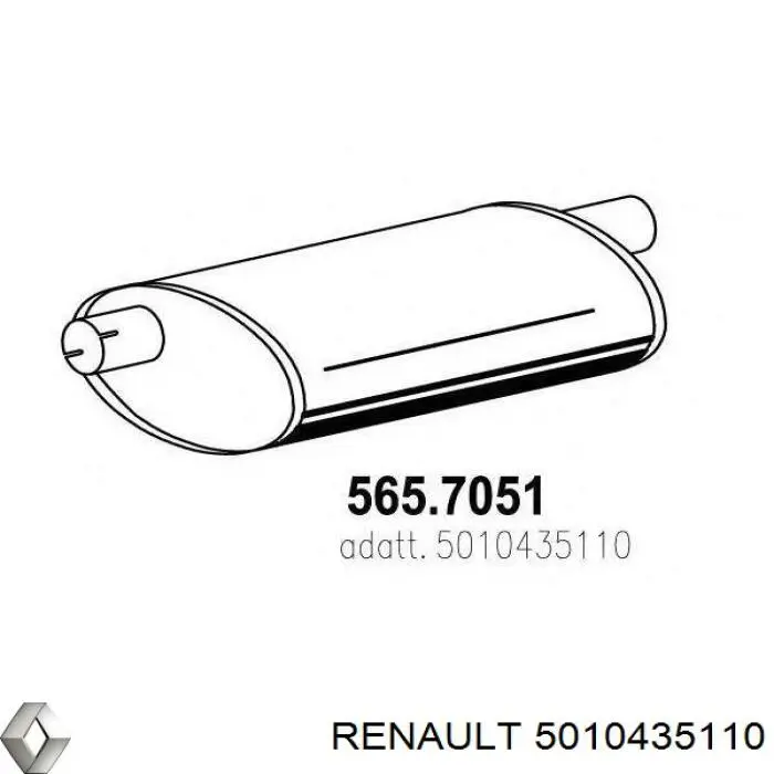 5010435110 Renault (RVI) Глушник, задня частина