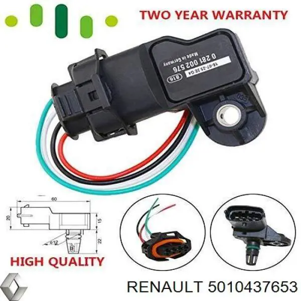Купити 5010437653 Renault (RVI) Датчик абсолютного тиску