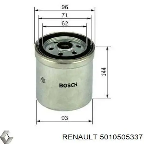 5010505337 Renault (RVI) фільтр паливний
