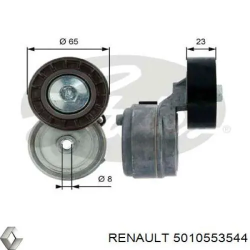 Купити 5010553544 Renault (RVI) Натяжний ролик