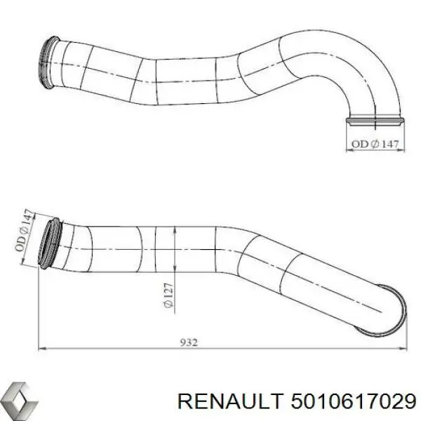 5010617029 Renault (RVI) Середній глушник