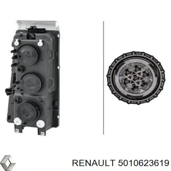 5010623619 Renault (RVI) фара права