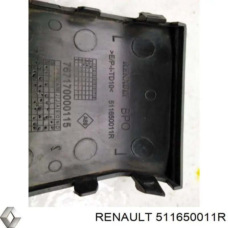 Заглушка бампера буксирувального гака, задня Renault (RVI) 511650011R ціна, від 19.00 USD