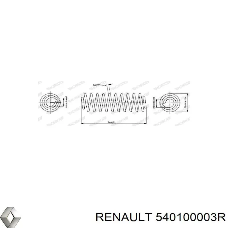 540100003R Renault (RVI) пружина передня