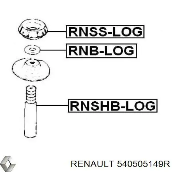 Буфер-відбійник амортизатора переднього + пильовик 540505149R Renault (RVI)