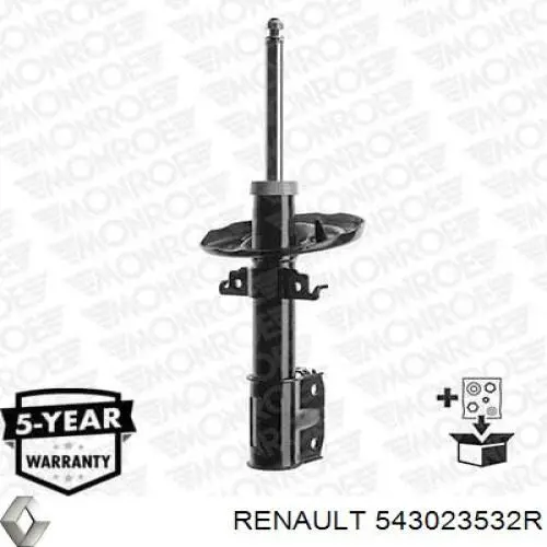 Стойка амортизатора передняя Renault (RVI) 543023532R ціна, від 68.72 USD
