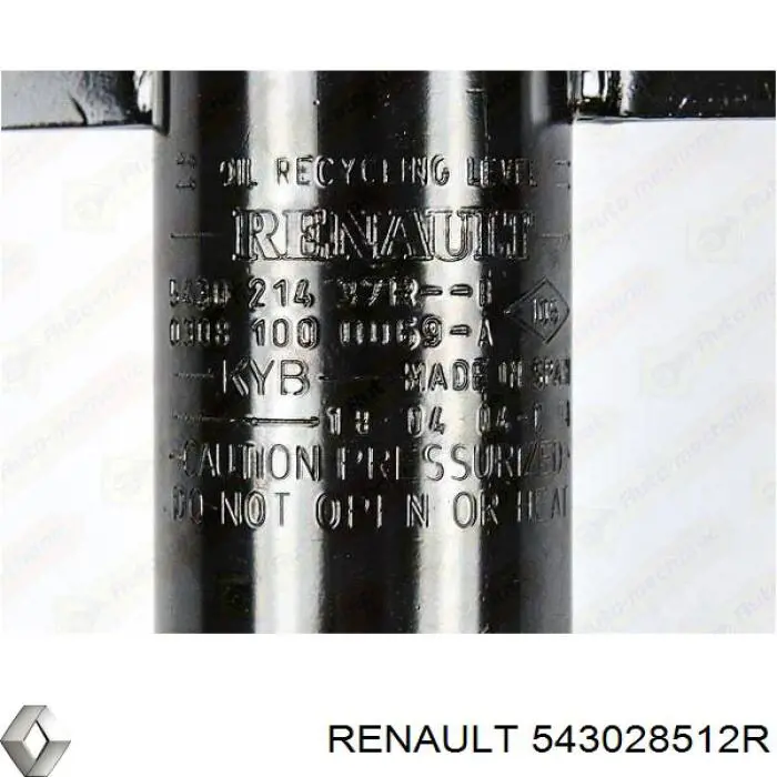 Амортизатор передній 543028512R Renault (RVI)