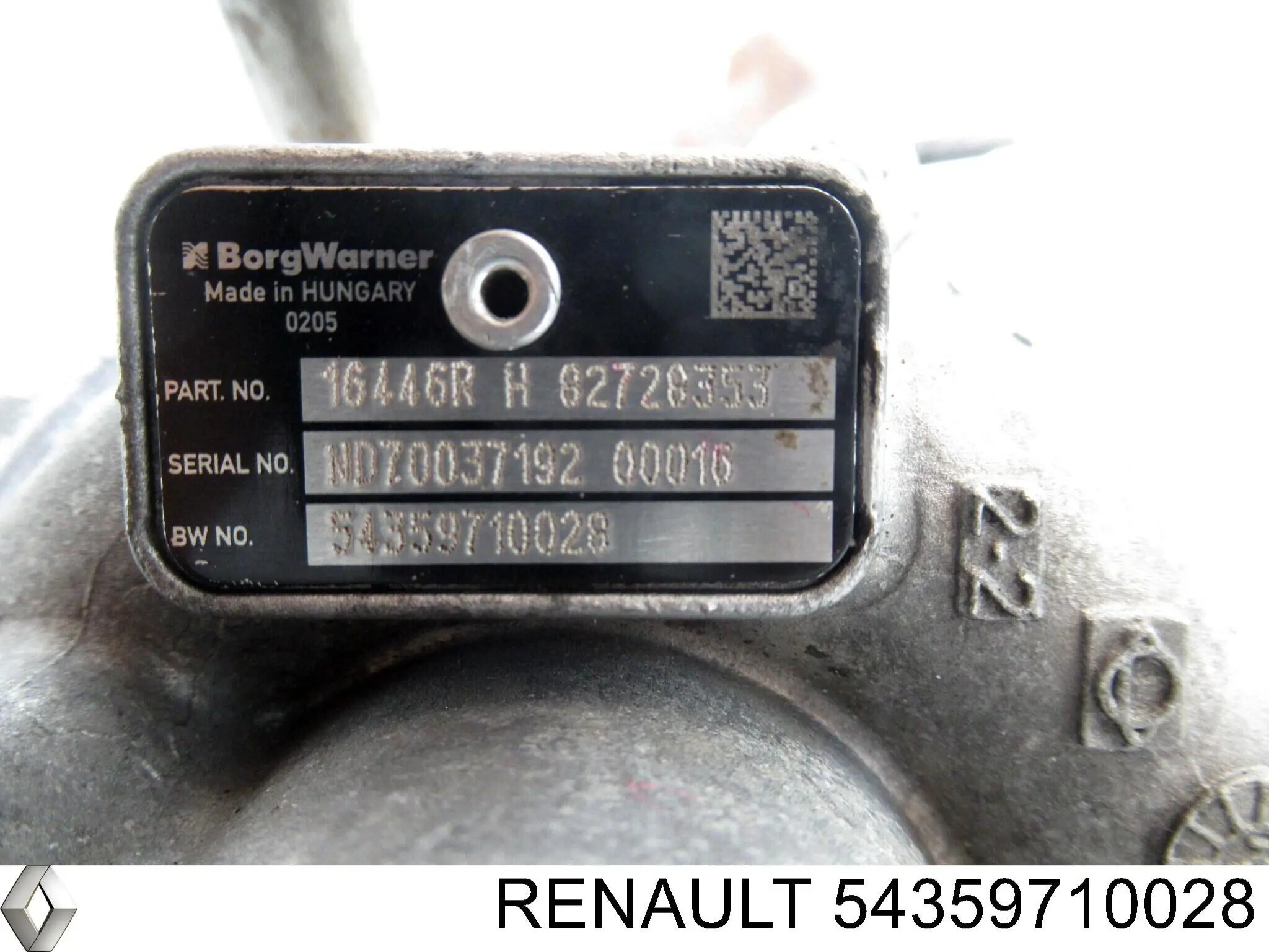 Турбокомпресор Renault (RVI) 54359710028