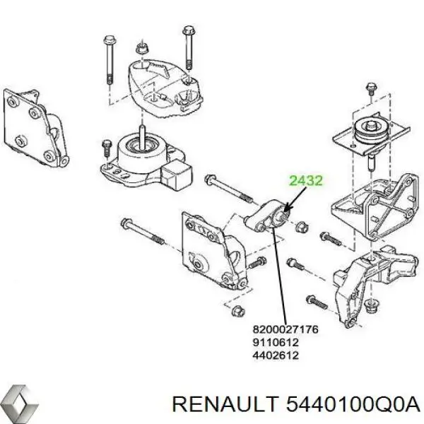 Підрамник передній 5440100Q0A Renault (RVI)