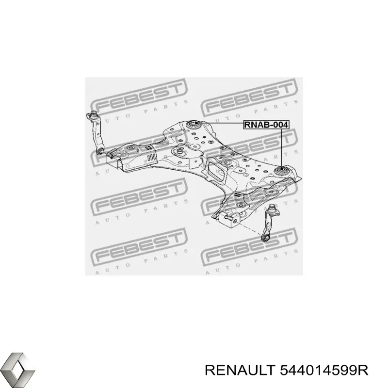 Купити 544014599R Renault (RVI) Підрамник передній