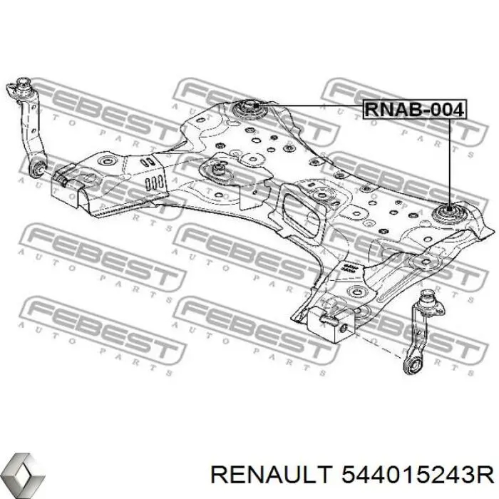 Балка передньої підвіски, підрамник 544015243R Renault (RVI)