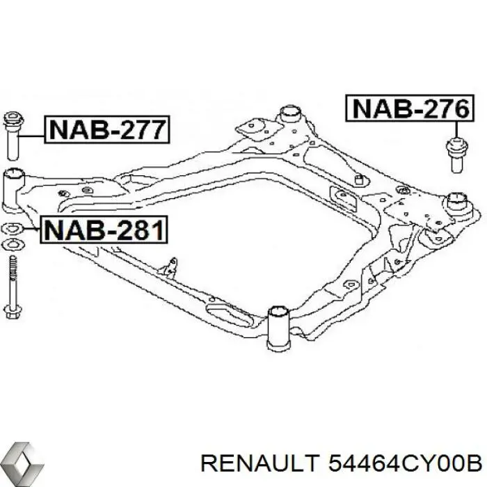 Елементи кріплення Renault (RVI) 54464CY00B ціна, від 6.34 USD