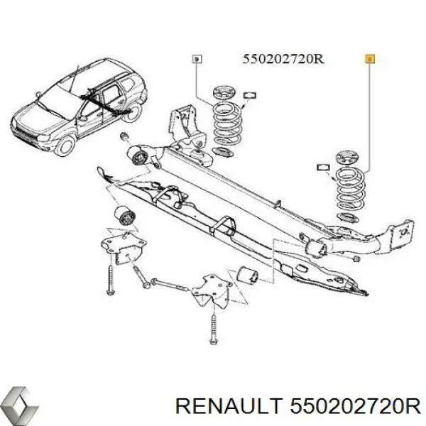 Пружина задня 550202720R Renault (RVI)