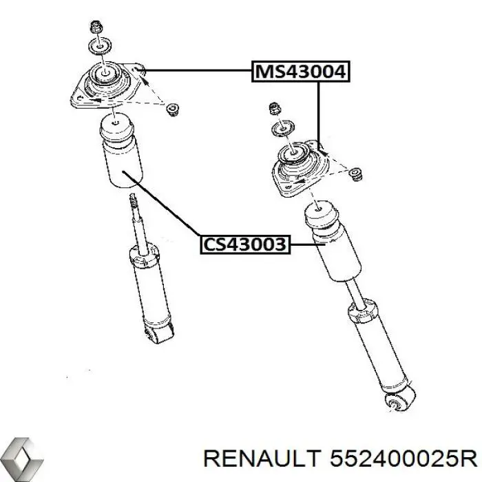 Опора амортизатора заднього Renault Latitude (L7) (Рено Латітьюд)