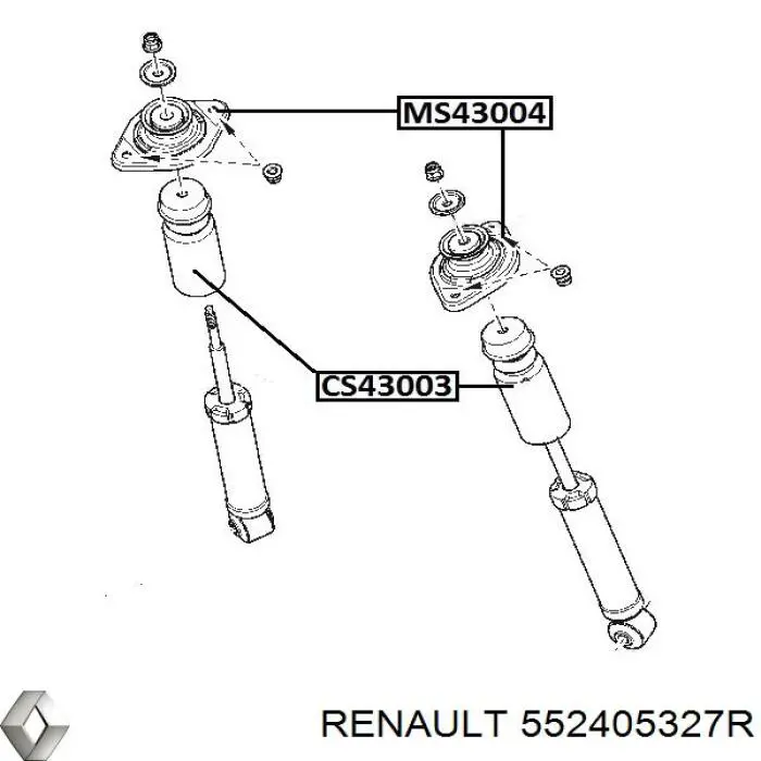 Буфер-відбійник амортизатора заднього Renault Latitude (L7) (Рено Латітьюд)