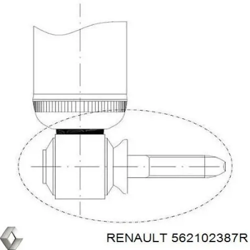 Амортизатор задній Renault (RVI) 562102387R ціна, від 28.56 USD
