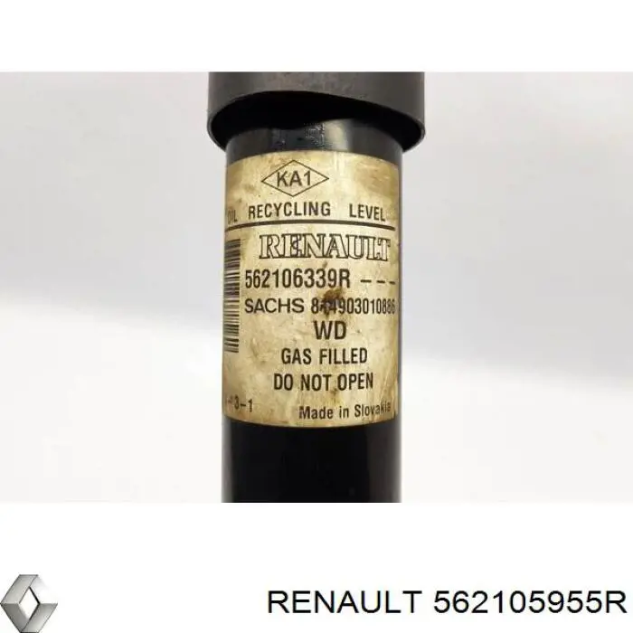 Амортизатор задній 562105955R Renault (RVI)
