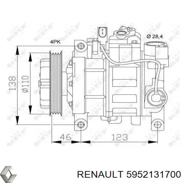 Конденсатор кондиціонера Renault (RVI) 5952131700 ціна, від 123.85 USD