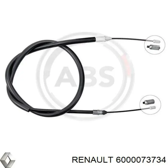 Трос стоянкового гальма задній правий Renault (RVI) 6000073734 ціна, від 17.12 USD
