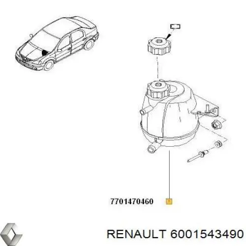 Бачок системи охолодження 6001543490 Renault (RVI)