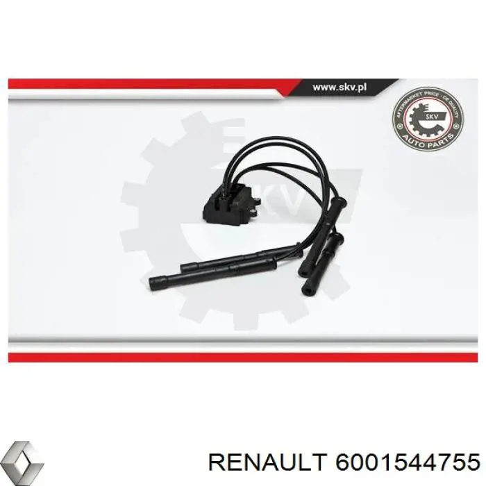 Котушка запалювання Renault (RVI) 6001544755 ціна, від 36.58 USD