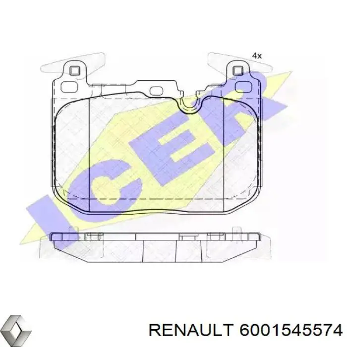 6001545574 Renault (RVI) Супорт гальмівний передній правий