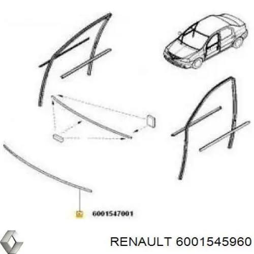 6001545960 Renault (RVI) Підкрилок переднього крила, лівий задній
