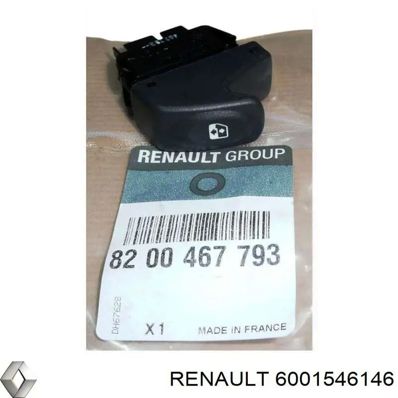 Кнопка вмикання двигуна склопідіймача задня права Renault DUSTER (HS) (Рено Дастер)