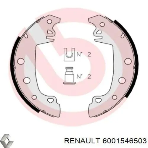 Купити 6001546503 Renault (RVI) Колодки гальмові задні, барабанні