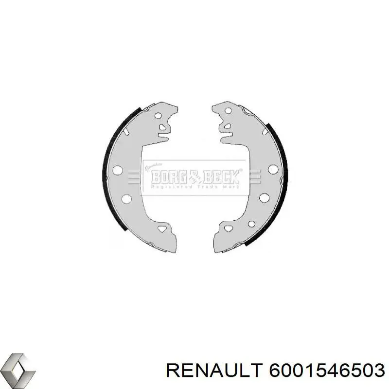 Колодки гальмові задні, барабанні Renault (RVI) 6001546503 ціна, від 19.16 USD